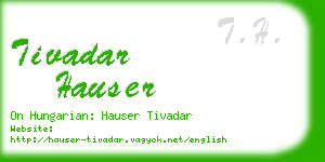 tivadar hauser business card